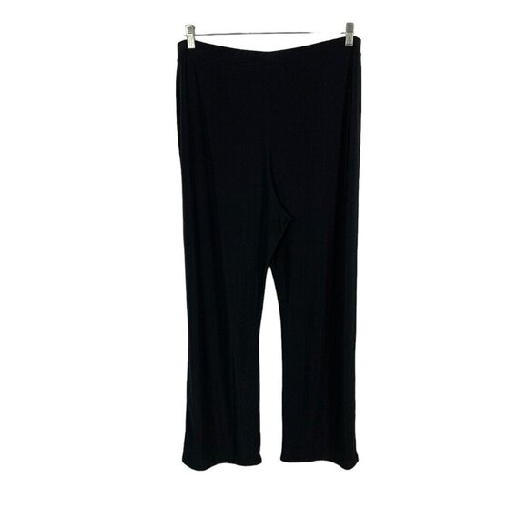 ASOS COLLUSION Wide Leg Pull On Pants Black Stretch High Rise 14 - Picture 3 of 6